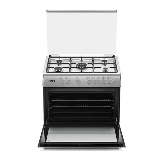 فرن غاز ارو 60*90 سم 5 شعلات أمان كامل تركي