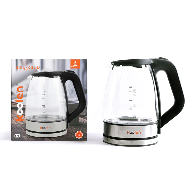 غلايه مويه كولين كهرباء زجاج 1.7 لتر ستيل