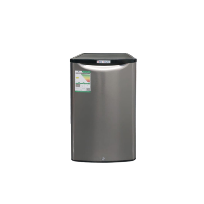 ثلاجة صغيرة باب واحد نيو هاوس 3.2 قدم مكعب فضي