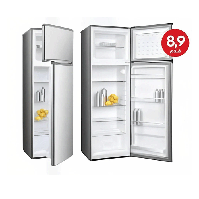 ثلاجة جنرال جولدي بابين 8.9 قدم - سلفر