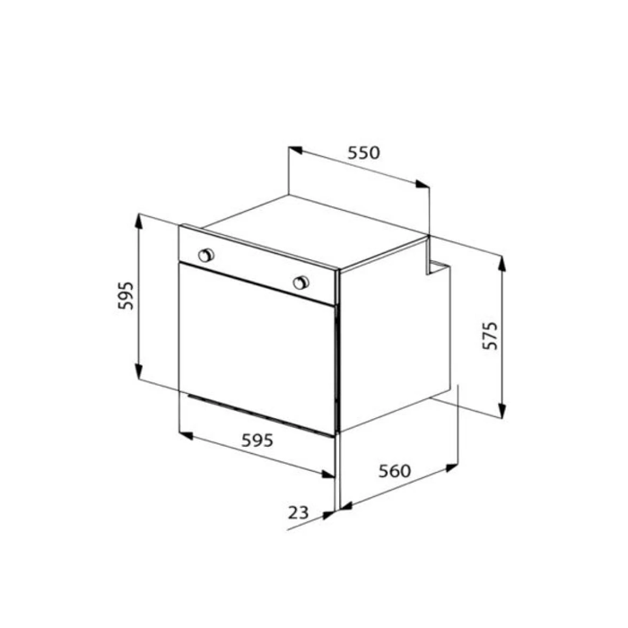 فرن بلت ان كهرباء بومبي 60 سم شواية - ستيل