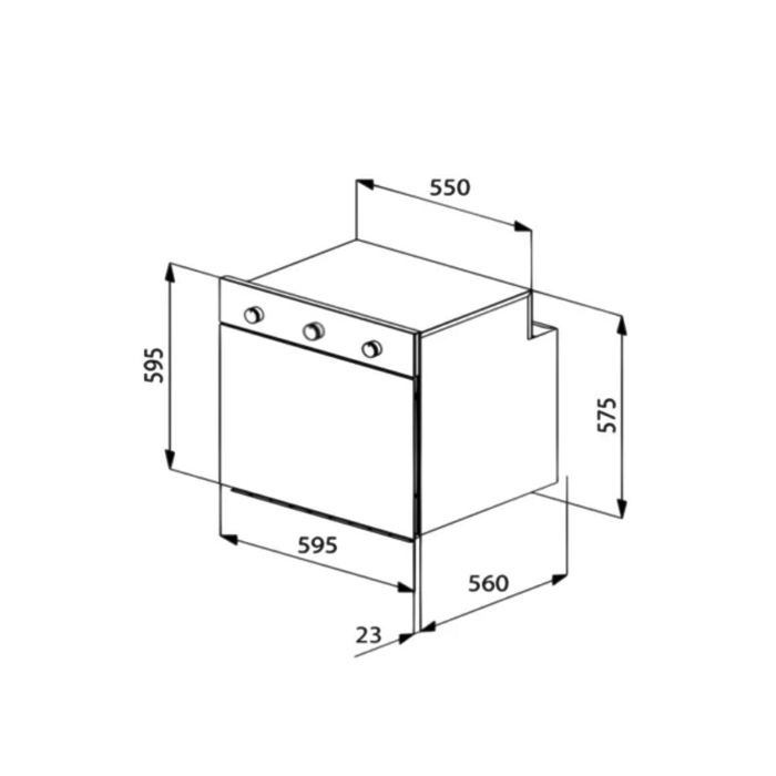 فرن كهرباء بومبي بلت ان 60 سم شواية 65 لتر - ستيل