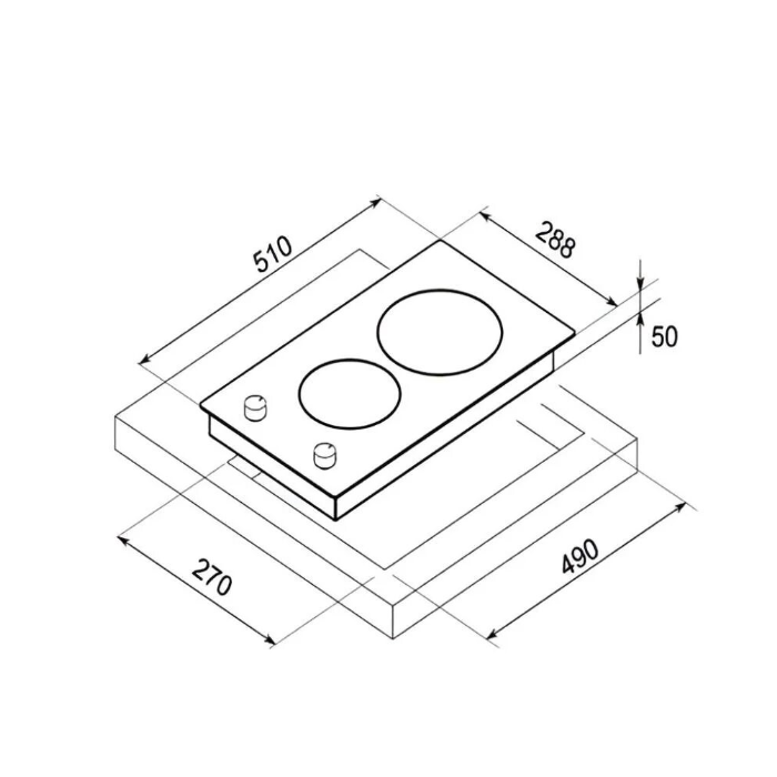 سطح كهربائي بومبي بلت ان سيراميك 30 سم ايطالي