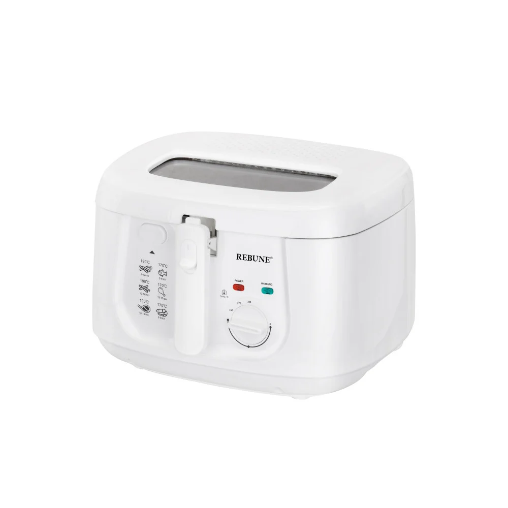 قلاية كهربائية زيت ريبون 2.5 لتر 1800 وات أبيض